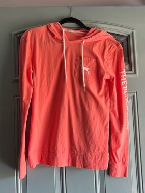 The Black Dog Coral Hooded Long Sleeve Tee with Drawstring